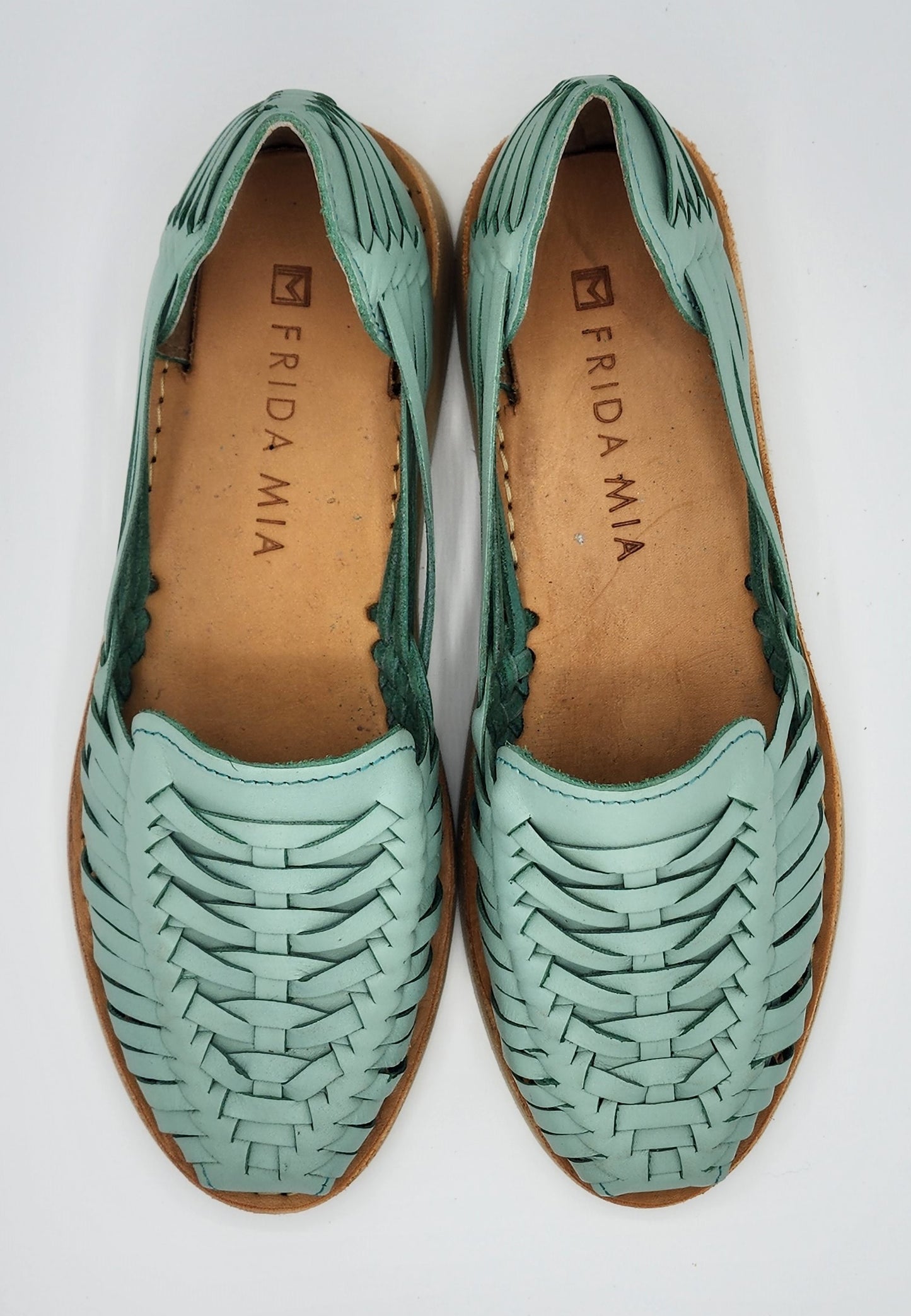 Women's Leather Huarache Sandals - Mint