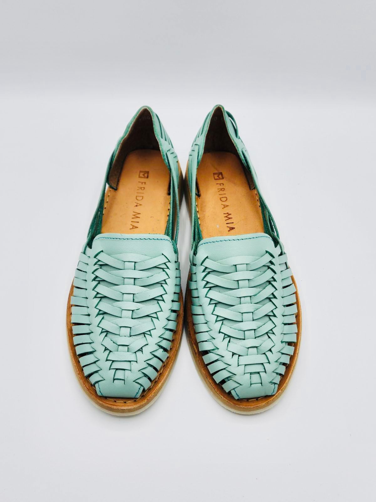 Women's Leather Huarache Sandals - Mint