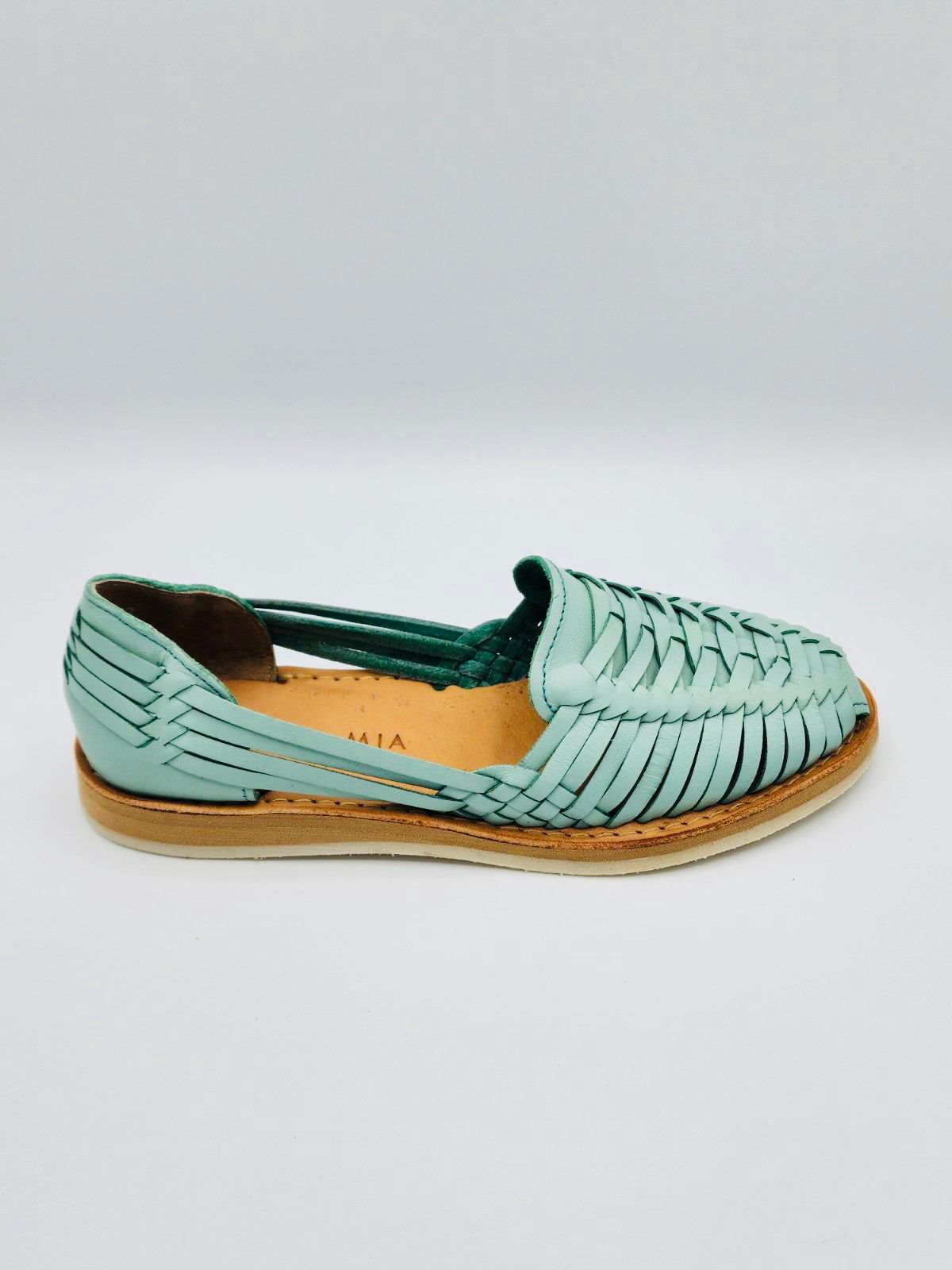 Women's Leather Huarache Sandals - Mint