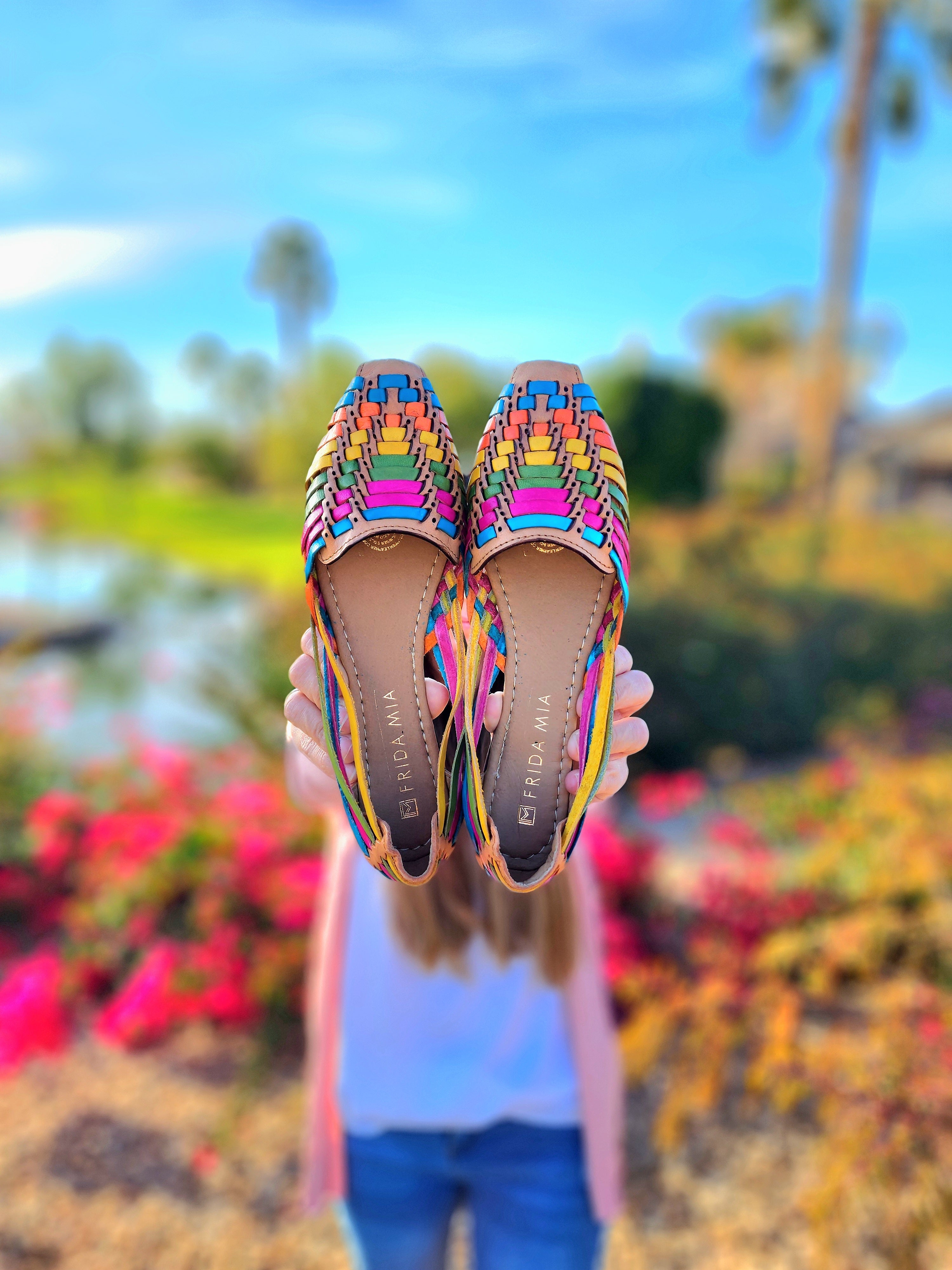 Mexican best sale huaraches colorful